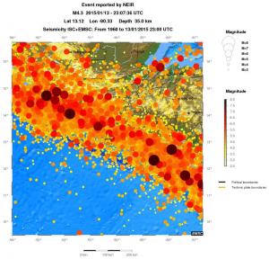 regional magnitude historical seismicity