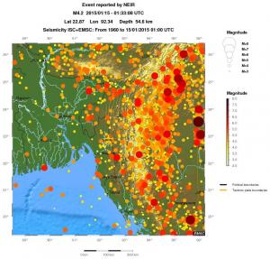 regional magnitude historical seismicity