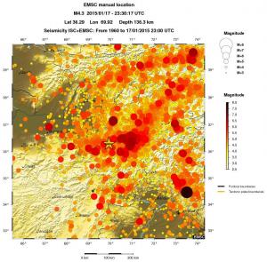 regional magnitude historical seismicity