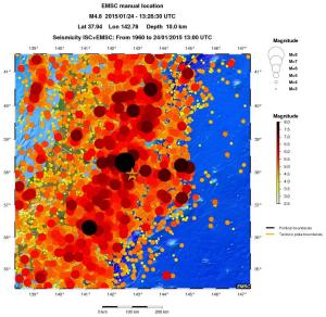 regional magnitude historical seismicity
