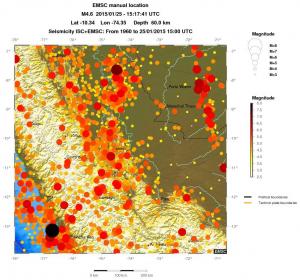 regional magnitude historical seismicity