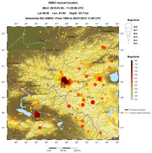 regional magnitude historical seismicity