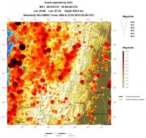 regional magnitude historical seismicity