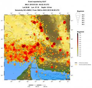 regional magnitude historical seismicity