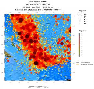 regional magnitude historical seismicity