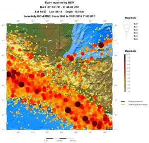 regional magnitude historical seismicity