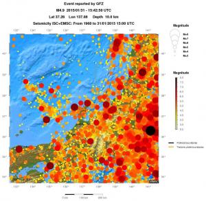 regional magnitude historical seismicity