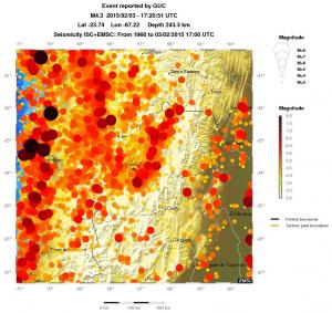 regional magnitude historical seismicity