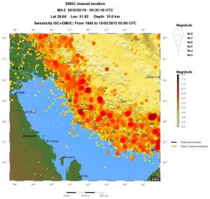 regional magnitude historical seismicity
