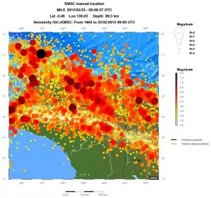 regional magnitude historical seismicity