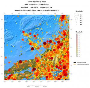 regional magnitude historical seismicity