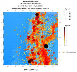 regional magnitude historical seismicity