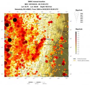 regional magnitude historical seismicity
