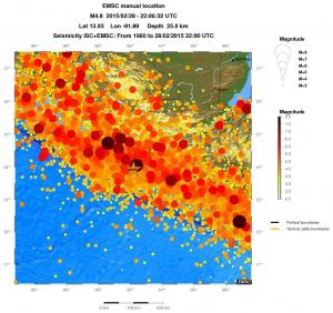 regional magnitude historical seismicity