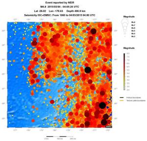 regional magnitude historical seismicity