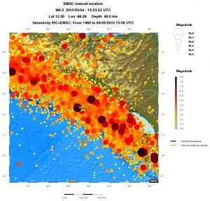 regional magnitude historical seismicity
