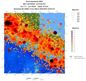 regional magnitude historical seismicity