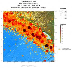 regional magnitude historical seismicity