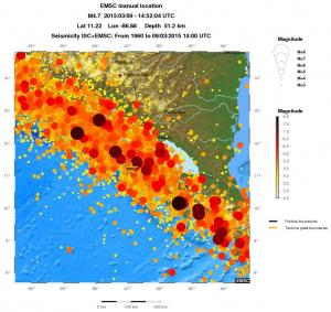 regional magnitude historical seismicity