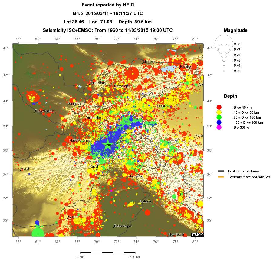 wide historical seismicity