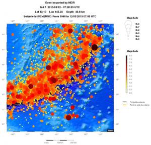 regional magnitude historical seismicity