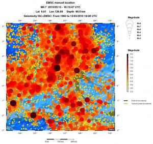 regional magnitude historical seismicity