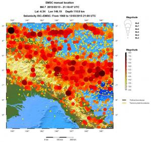 regional magnitude historical seismicity