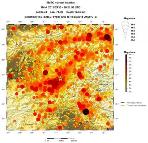 regional magnitude historical seismicity