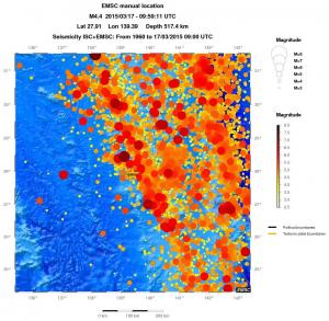regional magnitude historical seismicity