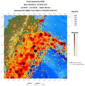regional magnitude historical seismicity