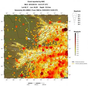 regional magnitude historical seismicity