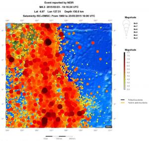 regional magnitude historical seismicity