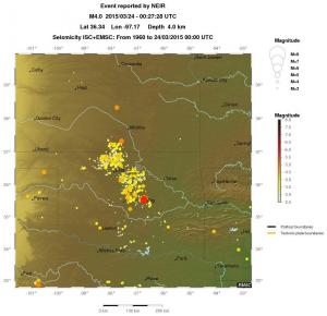 regional magnitude historical seismicity