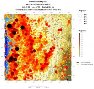regional magnitude historical seismicity