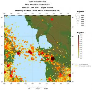 regional magnitude historical seismicity