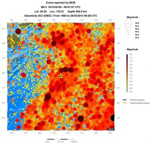 regional magnitude historical seismicity