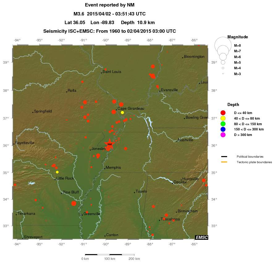 regional historical seismicity