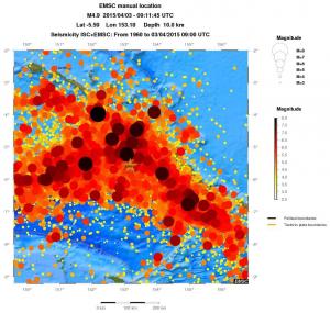 regional magnitude historical seismicity