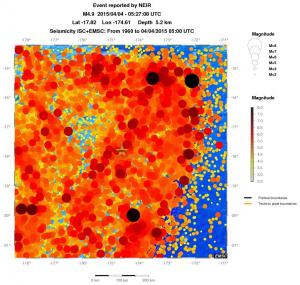 regional magnitude historical seismicity