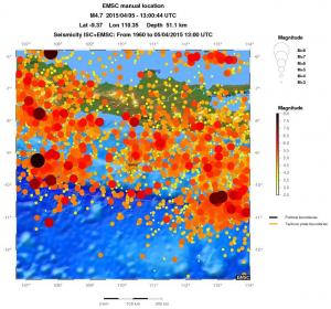 regional magnitude historical seismicity