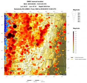 regional magnitude historical seismicity