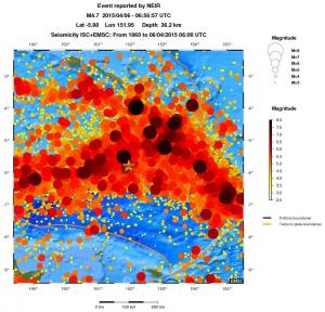 regional magnitude historical seismicity