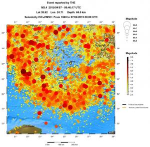 regional magnitude historical seismicity