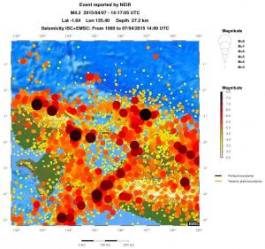 regional magnitude historical seismicity