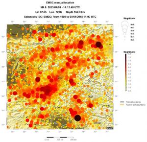 regional magnitude historical seismicity