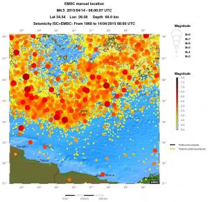regional magnitude historical seismicity