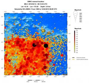 regional magnitude historical seismicity