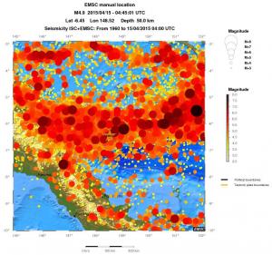 regional magnitude historical seismicity