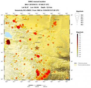 regional magnitude historical seismicity