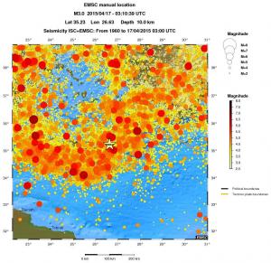 regional magnitude historical seismicity